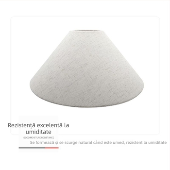 Abajur din in, personalizat, rotund, pentru living și dormitor, stil wabi-sabi