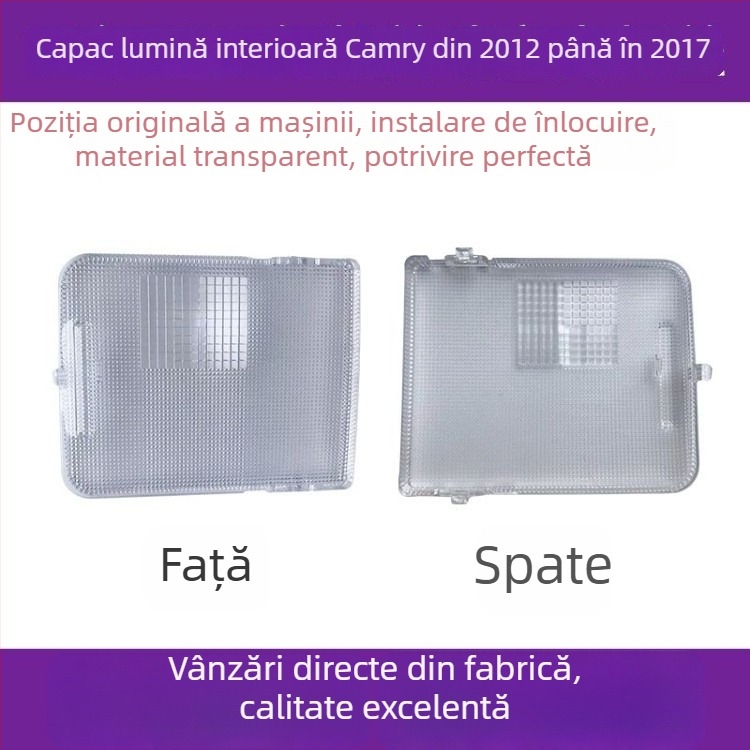 Toyota Camry capac iluminare interior — capac pentru lampă de citire, lampă de plafon, carcasă a lampii de hartă, capac pentru lampă la bancheta din spate