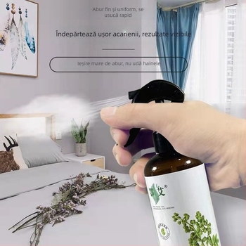 Spray de eliminare a acarienilor cu extract de piper verde, sigur pentru bebeluși, pentru uz casnic și lenjerie de pat în cămine, antibacterian, fără clătire