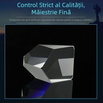 Sticlă optică, prismă de acoperiș cu unghi drept, prismă-lentă lipită, 12.5 mm