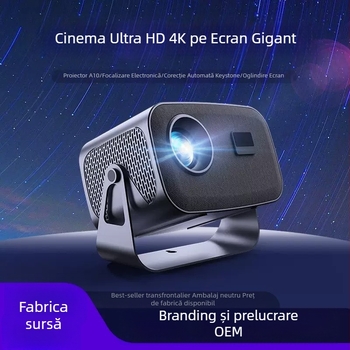A10 Proiector pentru acasă 1080p, 200 ANSI lumens, proiecție Full HD compactă