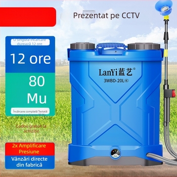 Blue Art DZL stropitor cu baterie de litiu, rucsac, inteligent, reîncărcabil pentru protecția plantelor