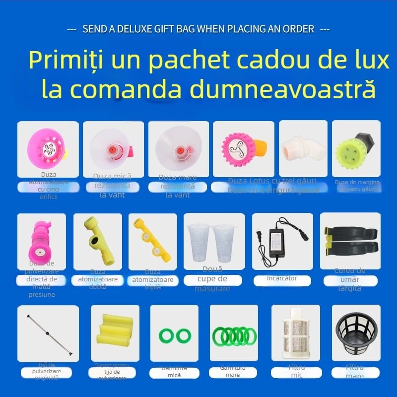 Blue Art DZL stropitor cu baterie de litiu, rucsac, inteligent, reîncărcabil pentru protecția plantelor