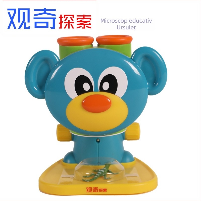 Guanqi Exploration microscop pentru copii cu mărire 8x și LED – jucărie educativă științifică