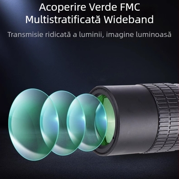 Monocular optic cu zoom profesional, HD, vizionare nocturnă în condiții de iluminare redusă, portabil pentru călătorii și fotografiere