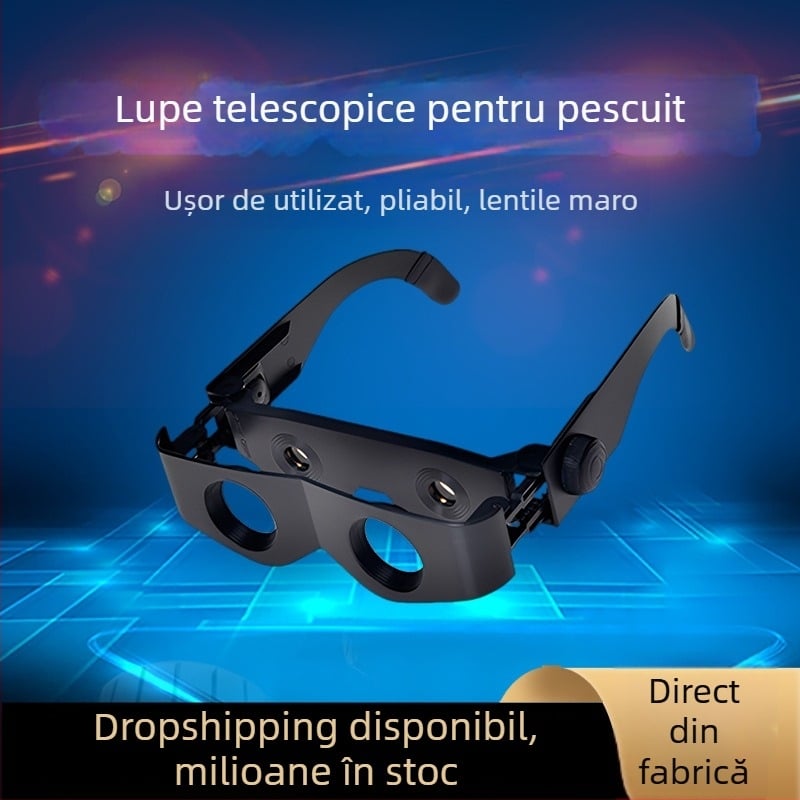 Many Eyes FD012 Binoclu de pescuit cu mărire HD, purtabil pe cap, pentru vizualizare în apropiere și peisaje