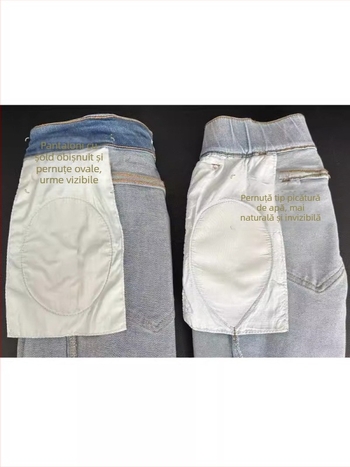 Vară 2024: Blugi din denim, talie înaltă, croială dreaptă, lungime 3/4, stil retro