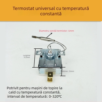 Mașină de sudură prin topire pentru țevi PPR, cu termostat de temperatură constantă, regulator mecanic de temperatură și întrerupător electronic de reglare a temperaturii
