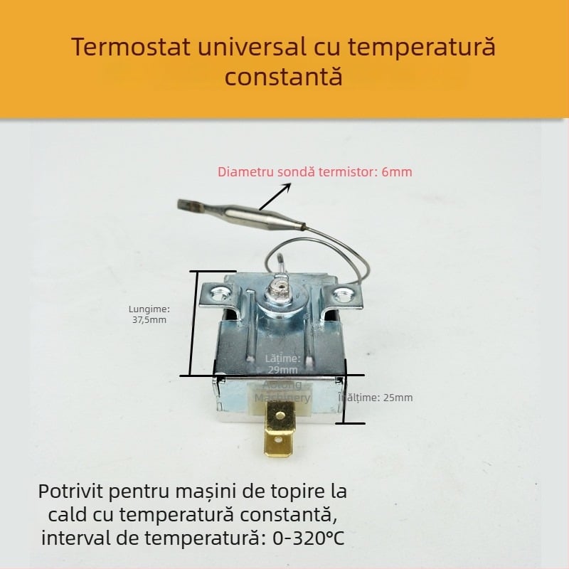Mașină de sudură prin topire pentru țevi PPR, cu termostat de temperatură constantă, regulator mecanic de temperatură și întrerupător electronic de reglare a temperaturii