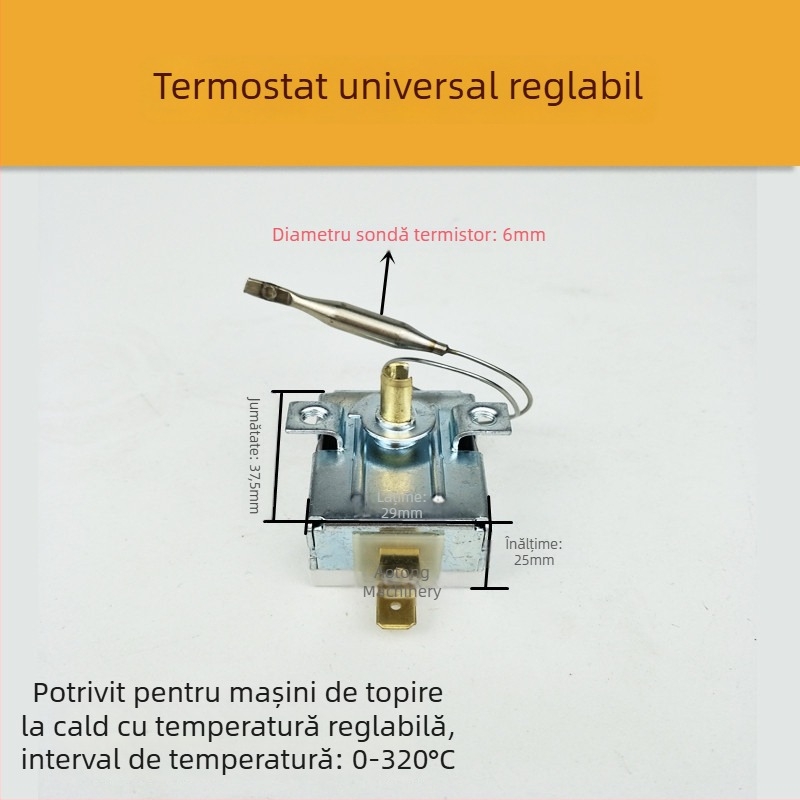 Mașină de sudură prin topire pentru țevi PPR, cu termostat de temperatură constantă, regulator mecanic de temperatură și întrerupător electronic de reglare a temperaturii