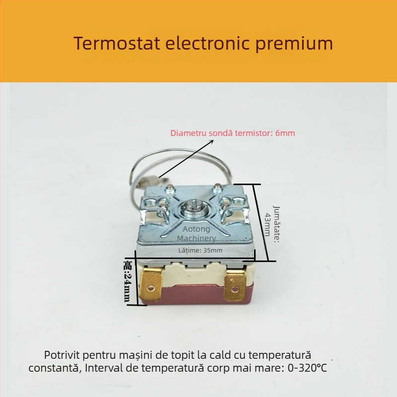 Mașină de sudură prin topire pentru țevi PPR, cu termostat de temperatură constantă, regulator mecanic de temperatură și întrerupător electronic de reglare a temperaturii