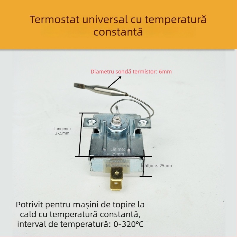 Mașină de sudură prin topire pentru țevi PPR, cu termostat de temperatură constantă, regulator mecanic de temperatură și întrerupător electronic de reglare a temperaturii