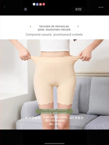 Șorturi de siguranță din mătase gheață pentru femei, subțiri de vară, anti-expunere, margine netedă, plus size, lungime Capri