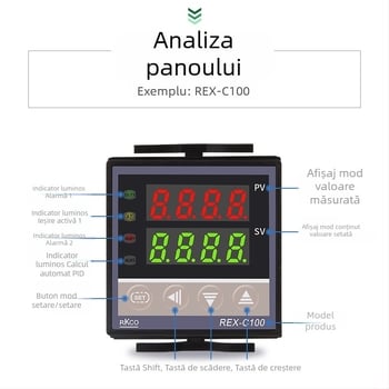 Regulator de temperatură REX-C100-C400-C700-C900 cu afișaj digital și control automat