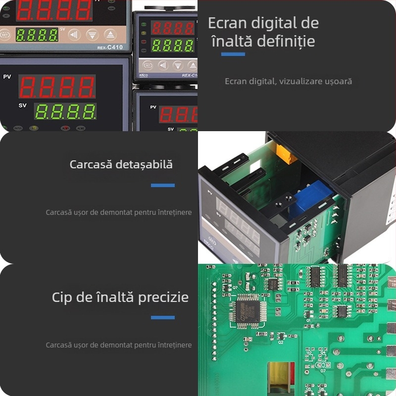 Regulator de temperatură REX-C100-C400-C700-C900 cu afișaj digital și control automat