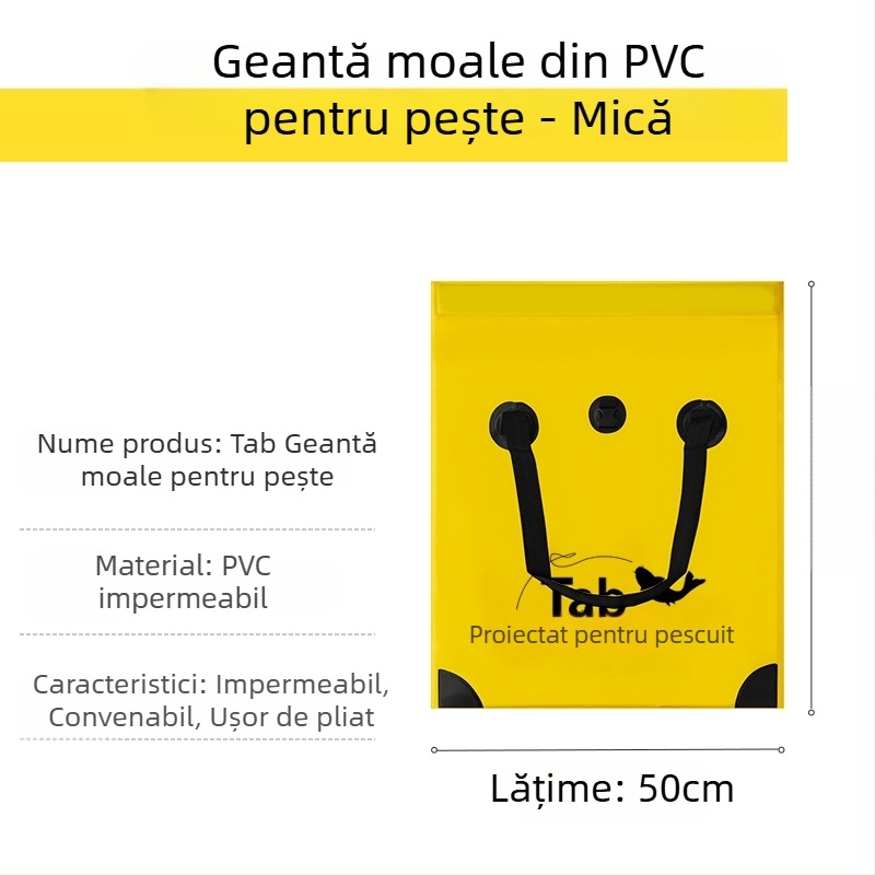 Geantă multifuncțională pentru depozitare echipament de pescuit, cu buzunar pentru pești vii, portabilă