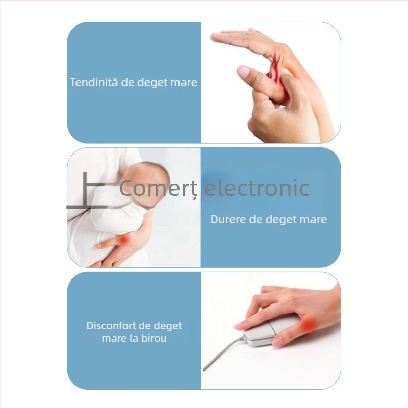 Orteză pentru degetul mare și încheietură, cu susținere a tecii tendonului, pentru utilizare cu mouse-ul