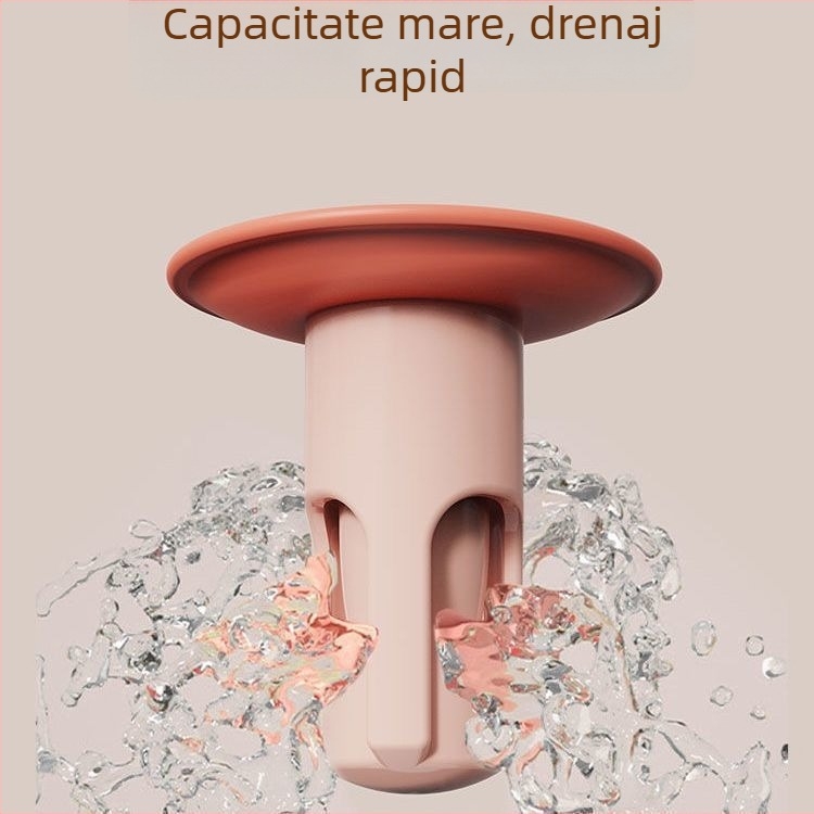 Capac de podea pentru canalizarea din baie, în formă de glonț, filtr anti-miros și anti-insecte