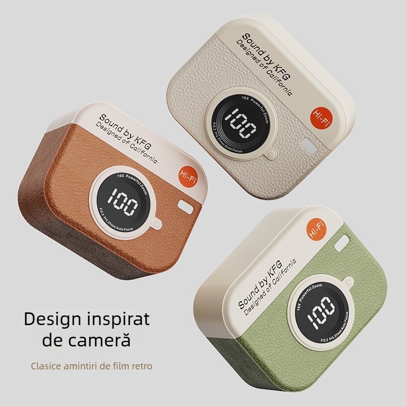X73 Căști Bluetooth true wireless, design retro de Cameră, in-ear, model privat, compatibil universal