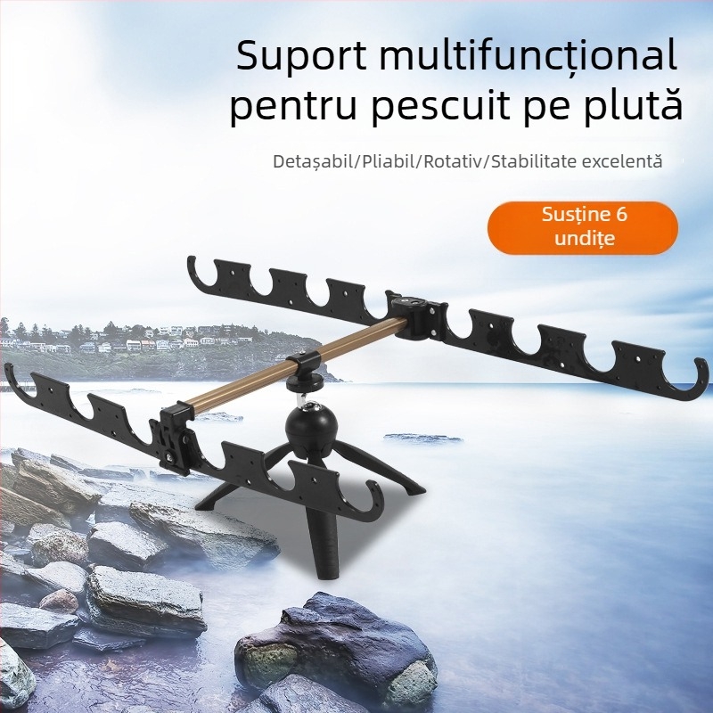 Suport triunghiular pentru pescuitul la gheață cu suport pentru undițe, accesoriu pentru exterior