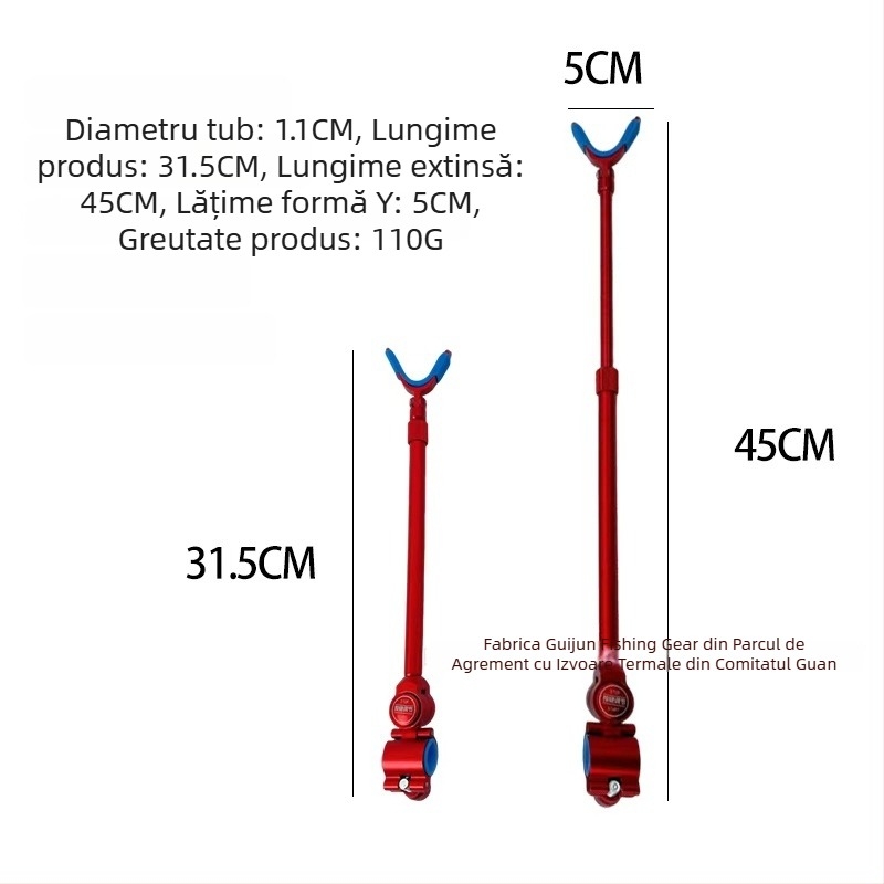 Suport metalic pentru undițe în formă de Y, pentru suspensie posterioară, eliberare rapidă, reglaj stabil, poziționare a undiței, suport telescopic universal pentru undițe