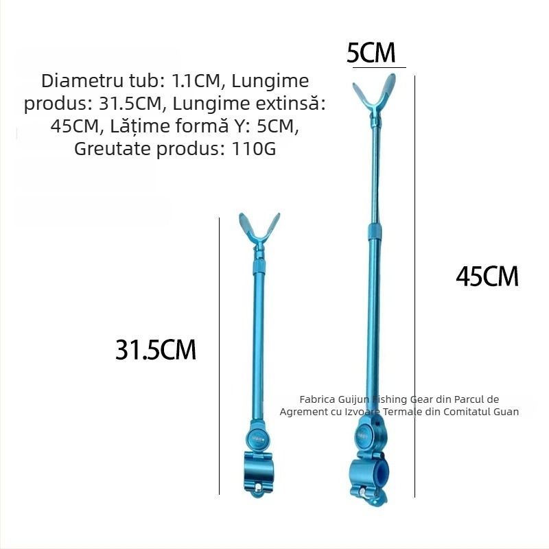 Suport metalic pentru undițe în formă de Y, pentru suspensie posterioară, eliberare rapidă, reglaj stabil, poziționare a undiței, suport telescopic universal pentru undițe