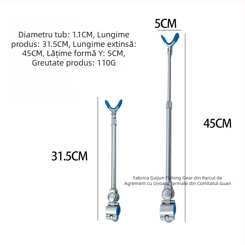 Suport metalic pentru undițe în formă de Y, pentru suspensie posterioară, eliberare rapidă, reglaj stabil, poziționare a undiței, suport telescopic universal pentru undițe
