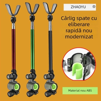 Suport pentru undițe din aliaj de aluminiu, montaj posterior, anti-alunecare, construcție integral metal