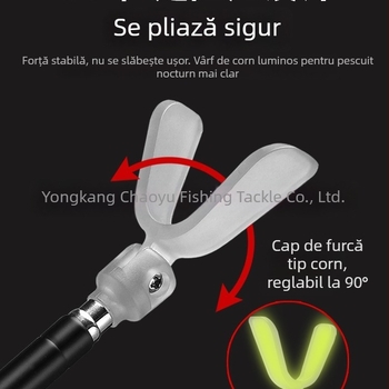 Suport pentru undițe din aliaj de aluminiu, montaj posterior, anti-alunecare, construcție integral metal