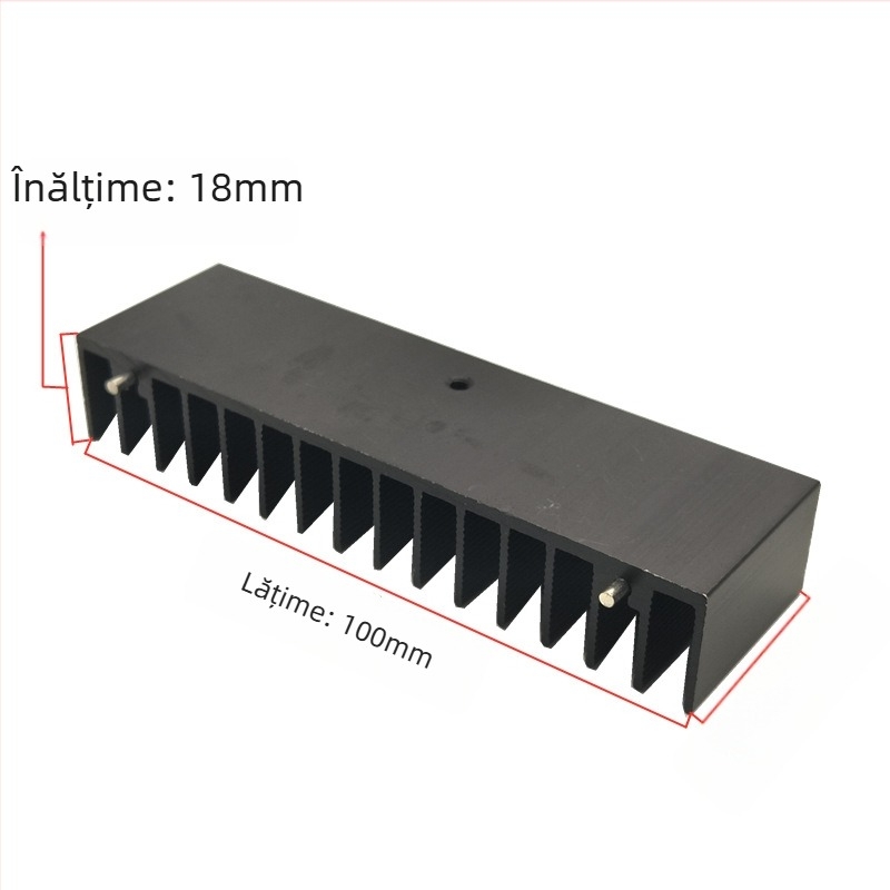 Radiator din aluminiu profil 30×100×18 mm pentru IC-uri de pe placă, tranzistori, MOSFET-uri și reglementatoare de tensiune