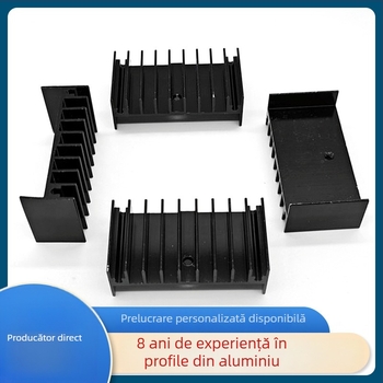 Radiator de înaltă precizie 47×17×25, profil din aluminiu, pentru LED și placă de bază