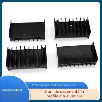 Radiator de înaltă precizie 47×17×25, profil din aluminiu, pentru LED și placă de bază