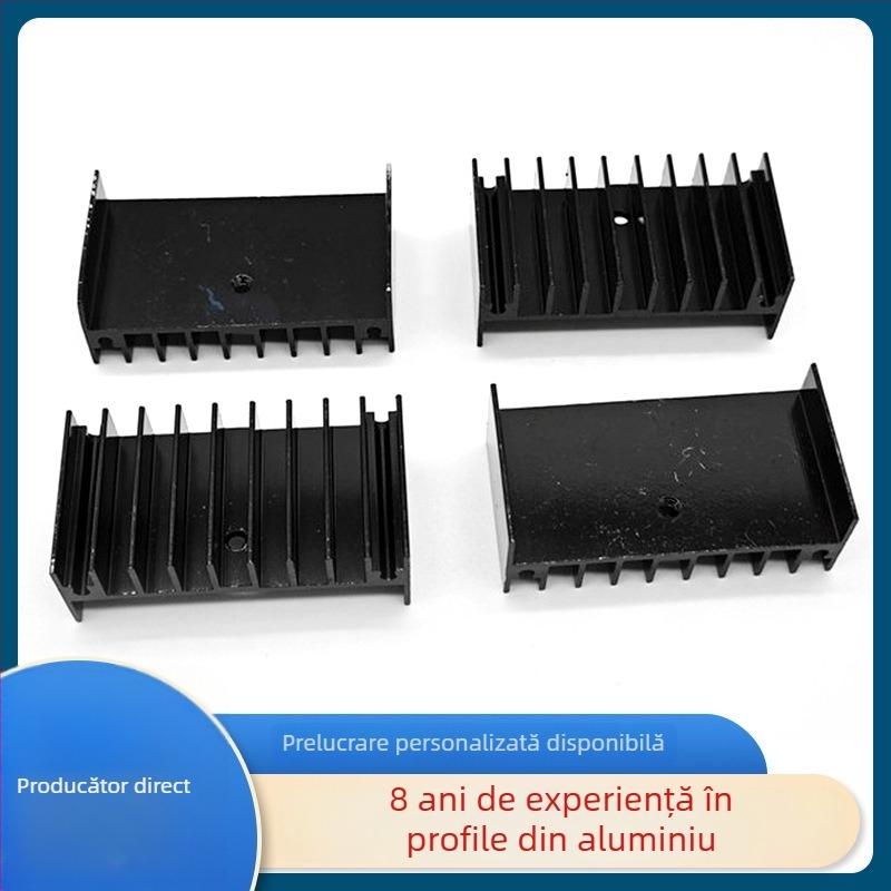 Radiator de înaltă precizie 47×17×25, profil din aluminiu, pentru LED și placă de bază