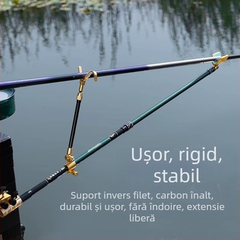 Suport pentru undițe din fibră de carbon – model scurt, pentru cutie de pescuit, pentru undițe mari
