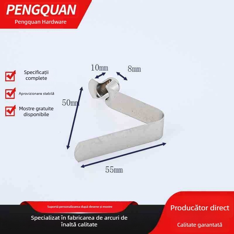 Contact V solid cu mărgele duble, 6 mm mărgea unică, poziționare internă pentru tub V, piese stampate din metal