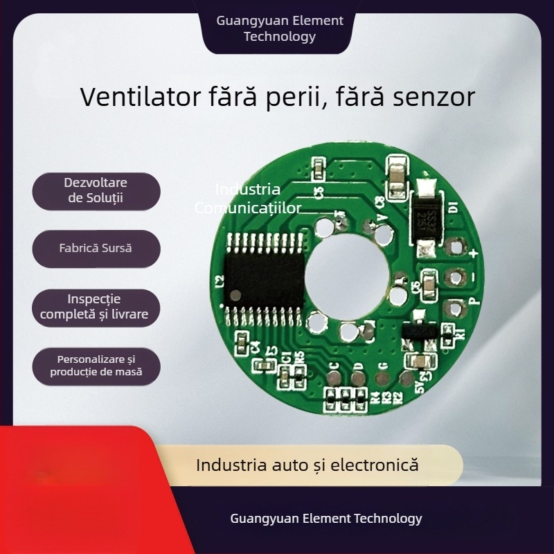 Dezvoltare PCBA pentru circuit cu ventilator fără senzor, PCB cu două fețe, prototipare