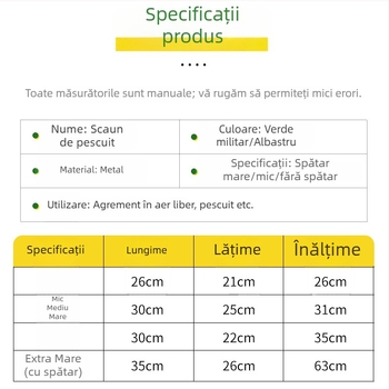 Scaun portabil de pescuit fără spate, taburet pliabil compact pentru exterior, cu suport pentru accesorii