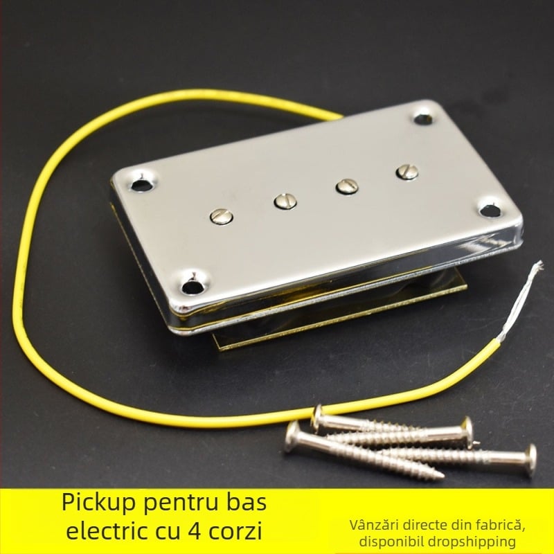 Pickup pentru bas electric cu 4 corzi, magnet ceramic