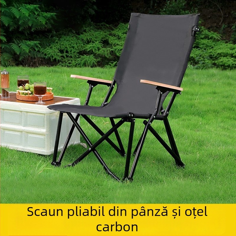 Sea Dog scaun pliabil de exterior, cu spate înalt, portabil pentru picnic, plajă și pescuit