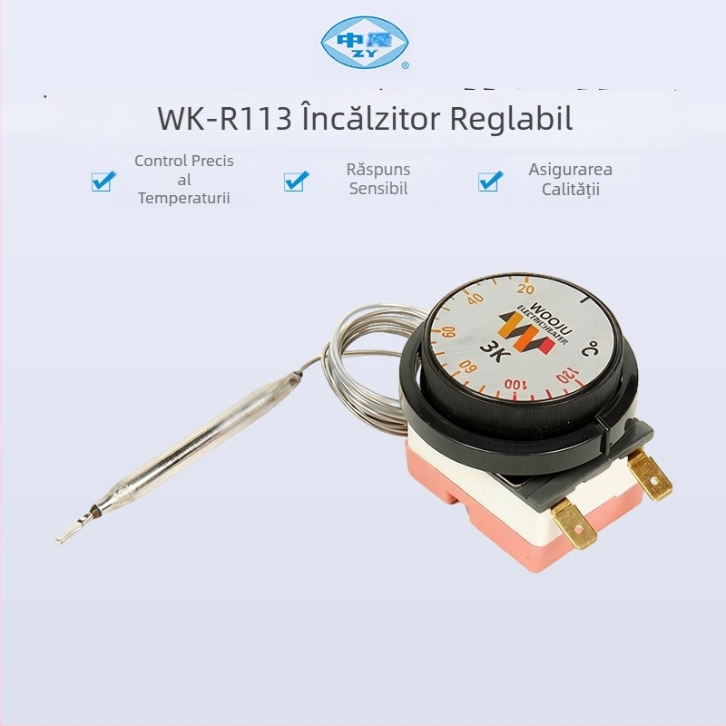 WK-R113 Termostat mecanic reglabil pentru ustensile de bucătărie și boiler de apă, protecție la supraîncălzire, 40-300°C