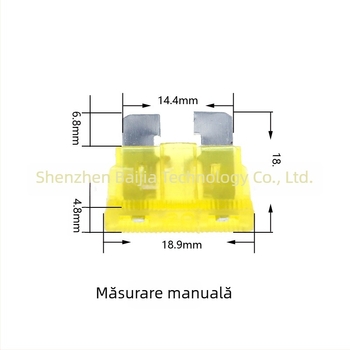 Cutie cu 100 siguranțe auto tip lamă, colorate, dimensiune medie, 19x5x18.5 mm, zinc