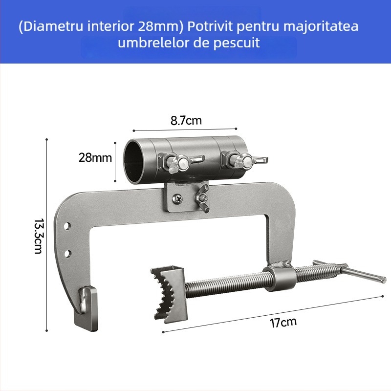 Platformă de pescuit plutitoare cu ponton și suport pentru umbrelă