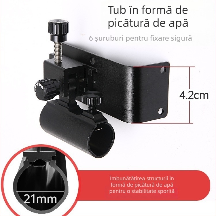 Set de trei piese de accesorii pentru cutia de pescuit: suport turret din aliaj aluminiu-magneziu și suport pentru umbrelă