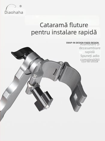 Suport extins pentru umbrelă la scaunul de pescuit, din aliaj aluminiu-magneziu, design european stil cavaler, accesorii suport umbrelă