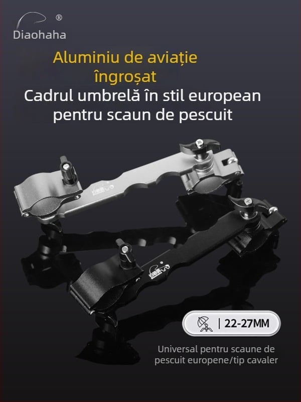 Suport extins pentru umbrelă la scaunul de pescuit, din aliaj aluminiu-magneziu, design european stil cavaler, accesorii suport umbrelă
