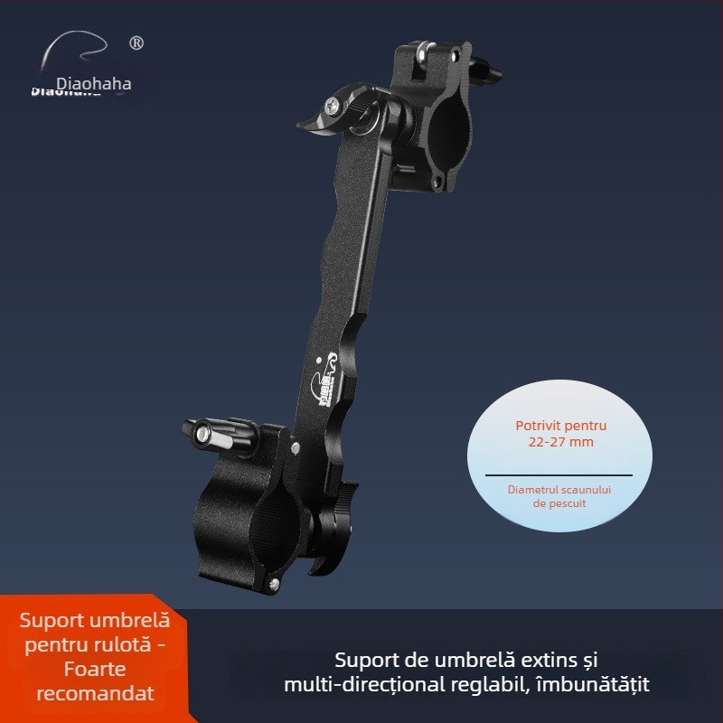 Suport extins pentru umbrelă la scaunul de pescuit, din aliaj aluminiu-magneziu, design european stil cavaler, accesorii suport umbrelă