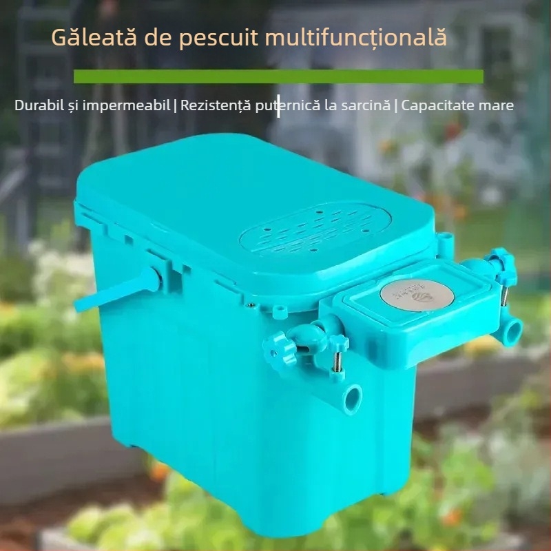 Cutie multifuncțională de pescuit ultraușoară, cu găleată-șezut pentru pești vii – găleată compactă pentru pescuit în râu