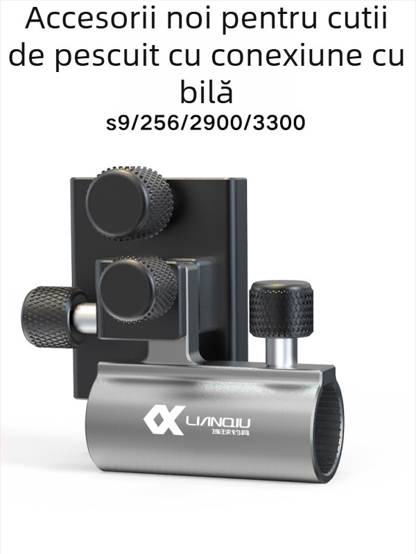 Ball nou model din aliaj aluminiu-magneziu, suport cu insert de tip turret pentru cutia de pescuit, șuruburi anti-pierdere – accesoriu universal pentru obiecte mari