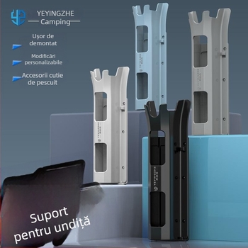 Suport vertical pentru bețe de pescuit pentru camping, cutie de pescuit, cutie pentru năluci, suport universal pentru bețe și tub de depozitare