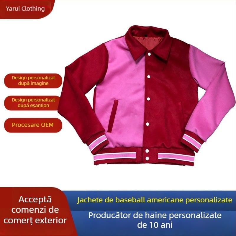 Palton din lână color-block, rever, nasturi simpli, jachetă ușoară de toamnă